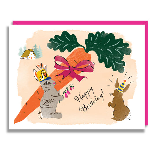 Big Carrot Birthday Card