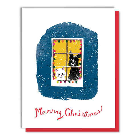 Dog & Cat Christmas Card