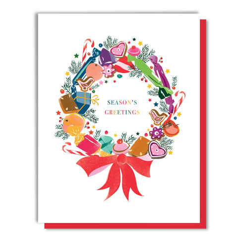 Season's Greetings Wreath Card