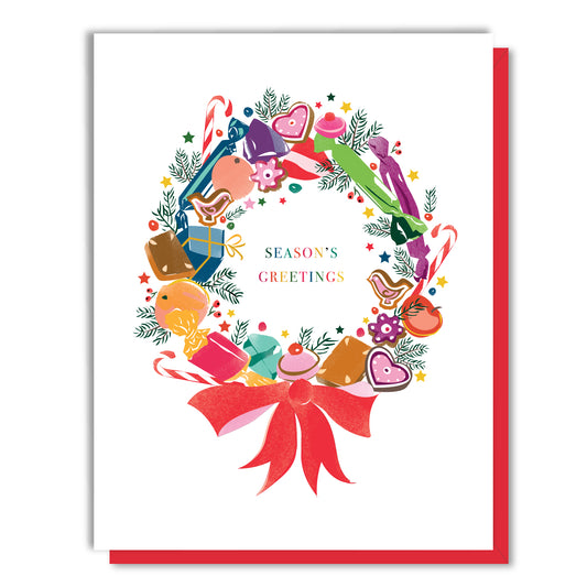 Sugar Plums Wreath Card