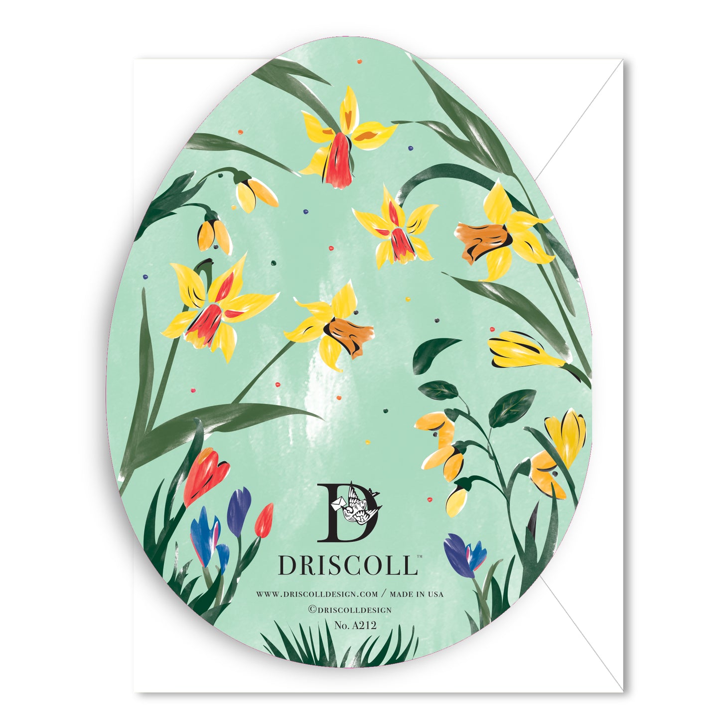 Chicks in Flowers Easter Egg - Die Cut Card