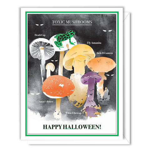 Toxic Mushrooms Halloween Card