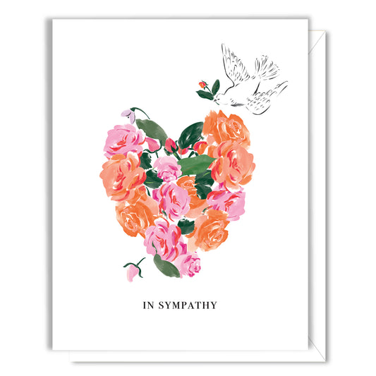 Dove & Roses Sympathy Card