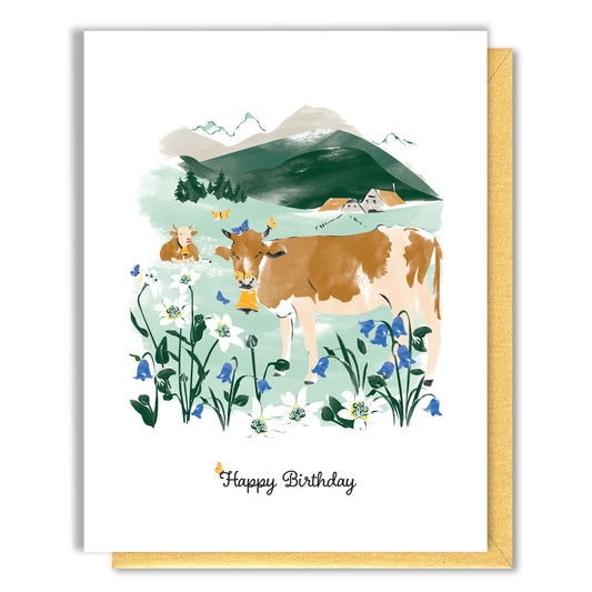 Alpine Meadow Birthday Card