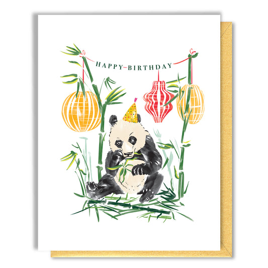 Panda Birthday Party Card