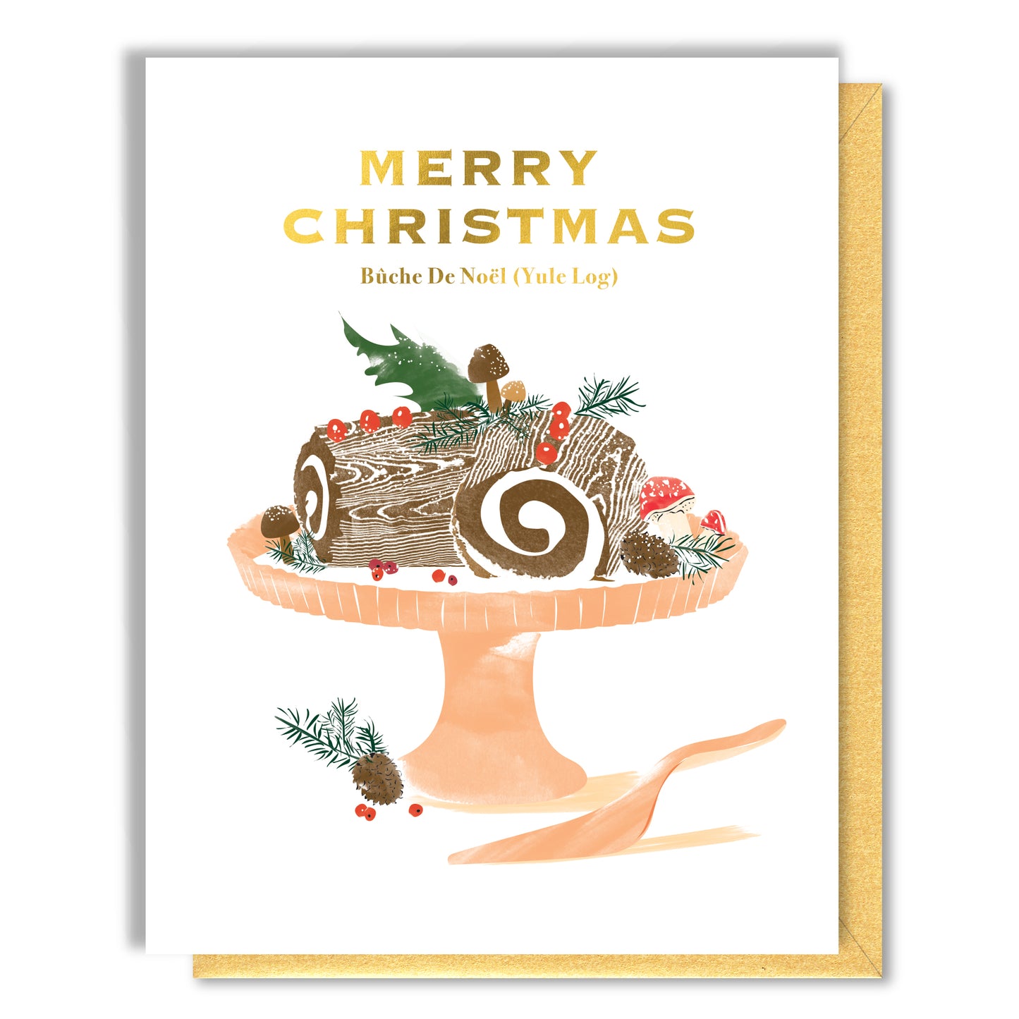 Yule Log Christmas Card