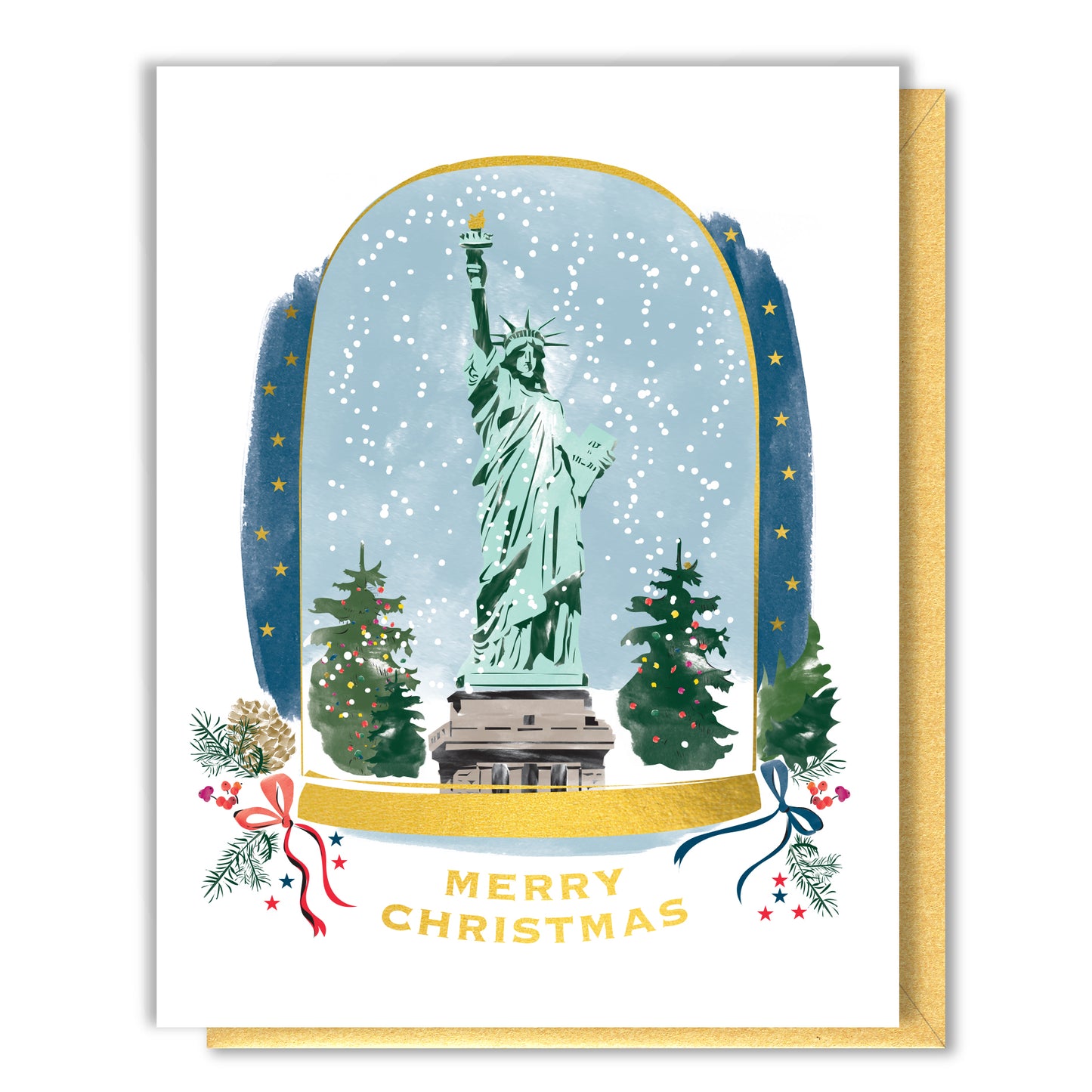 New York Christmas Snow Globe Card
