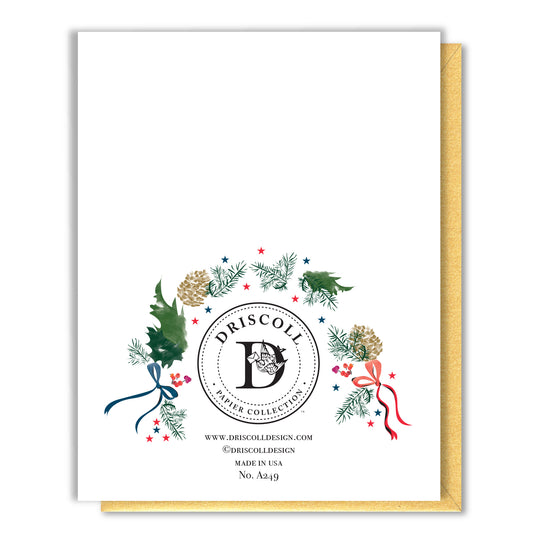 New York Christmas Snow Globe - Foil Card