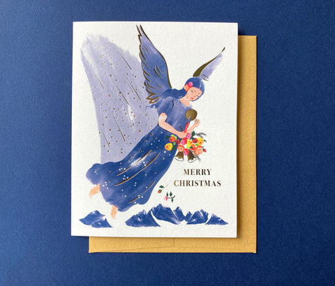 Blue Angel Christmas - Foil Card