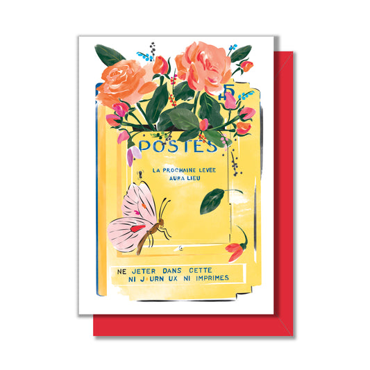 Mailbox and Flowers Enclosure Card