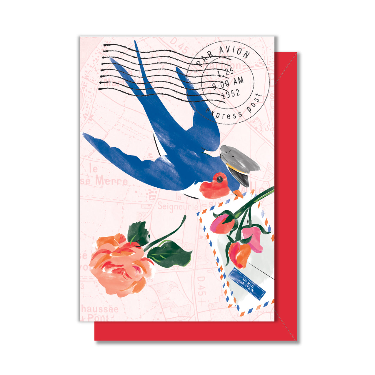 Je t'aime Postage Enclosure Card