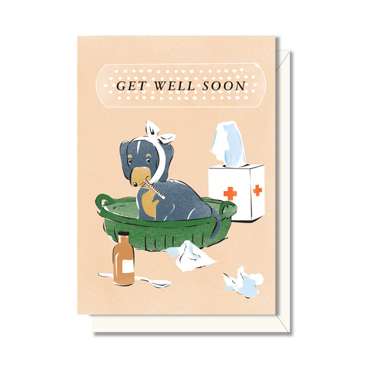 Sick as a Dog Get Well Enclosure Card