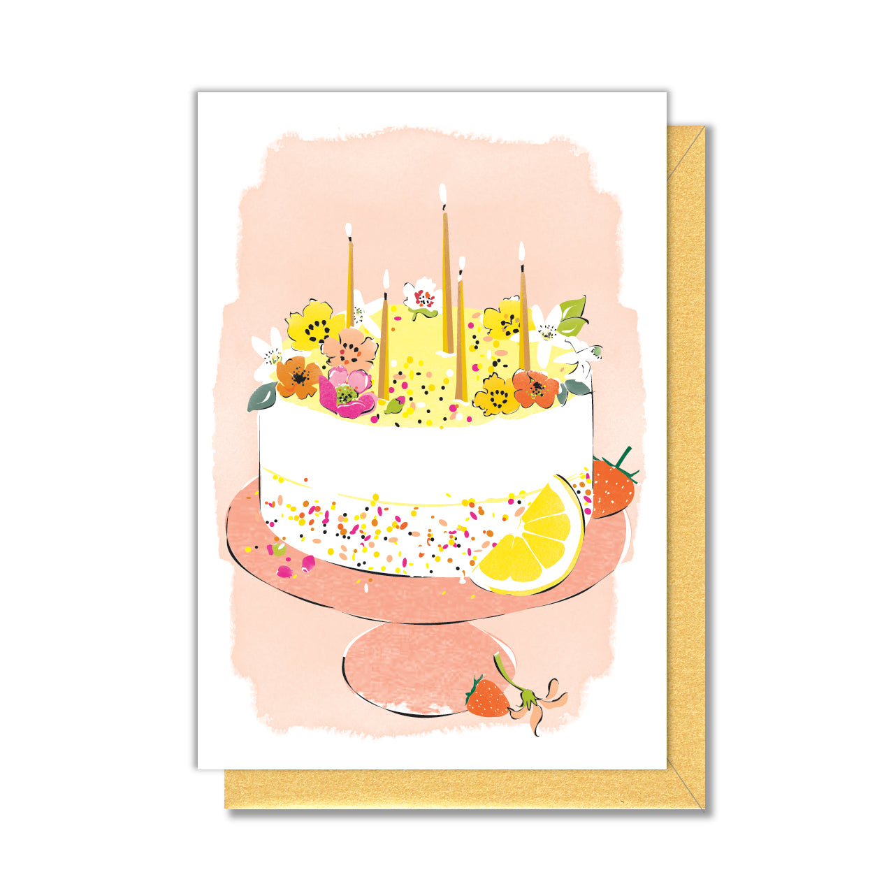 Lemon Cake Birthday Enclosure Card