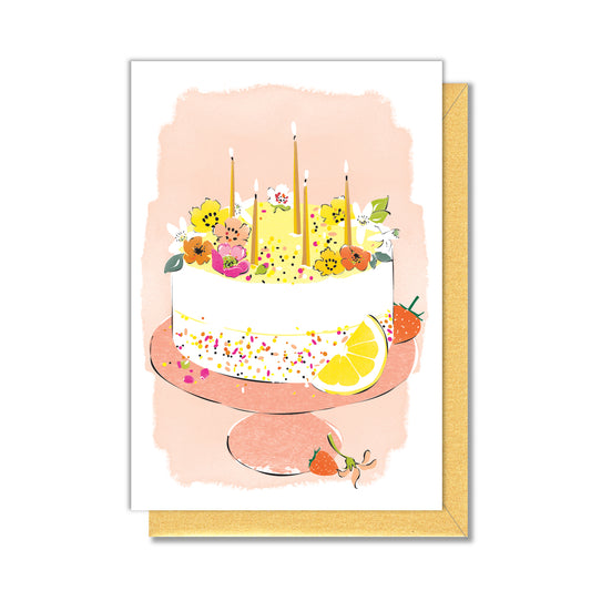 Lemon Cake Birthday Enclosure Card
