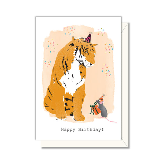 Tiger & Mouse Birthday Enclosure Card