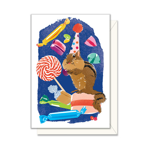 Chipmunk & Candy Enclosure Card