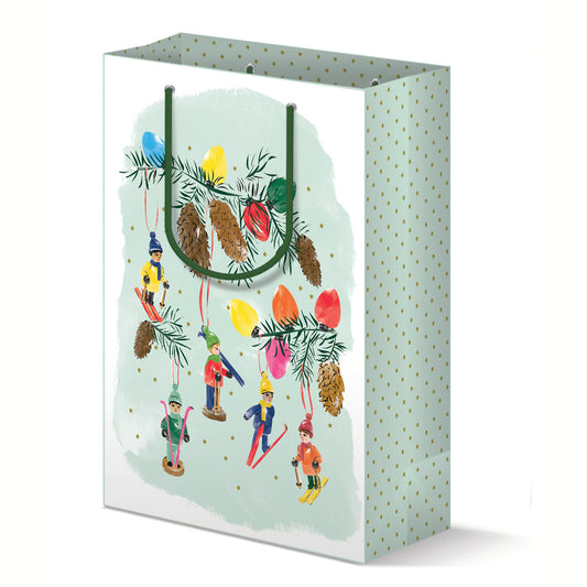 Skiers Ornaments Gift Bag