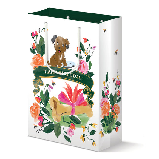 Puppy with Bone Birthday Gift Bag