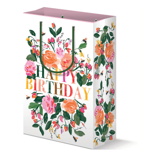 Happy Birthday Roses Gift Bag
