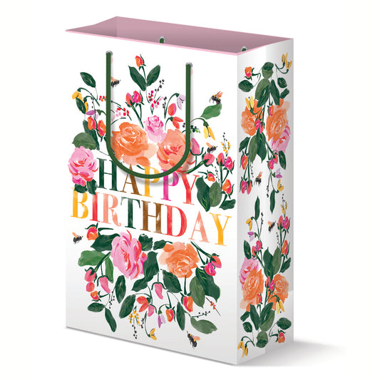 Happy Birthday Roses Gift Bag