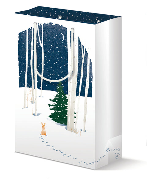 Holiday Winter Night Card Gift Bag