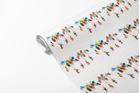 Skier Ornaments Wrap