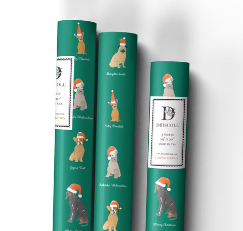 Dogs of the World Christmas Wrapping Paper