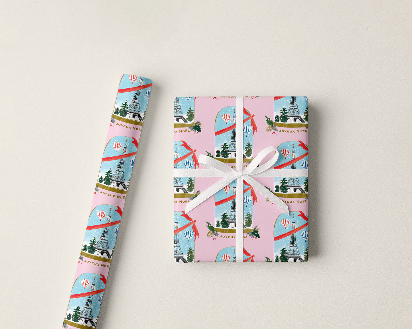 Paris Snow Globe Wrapping Paper