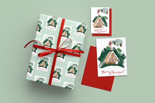 Gingerbread Birdhouse Christmas Set