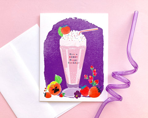 Milkshake Birthday Card