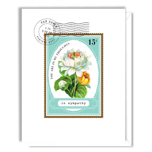 Water Lily Sympathy Card
