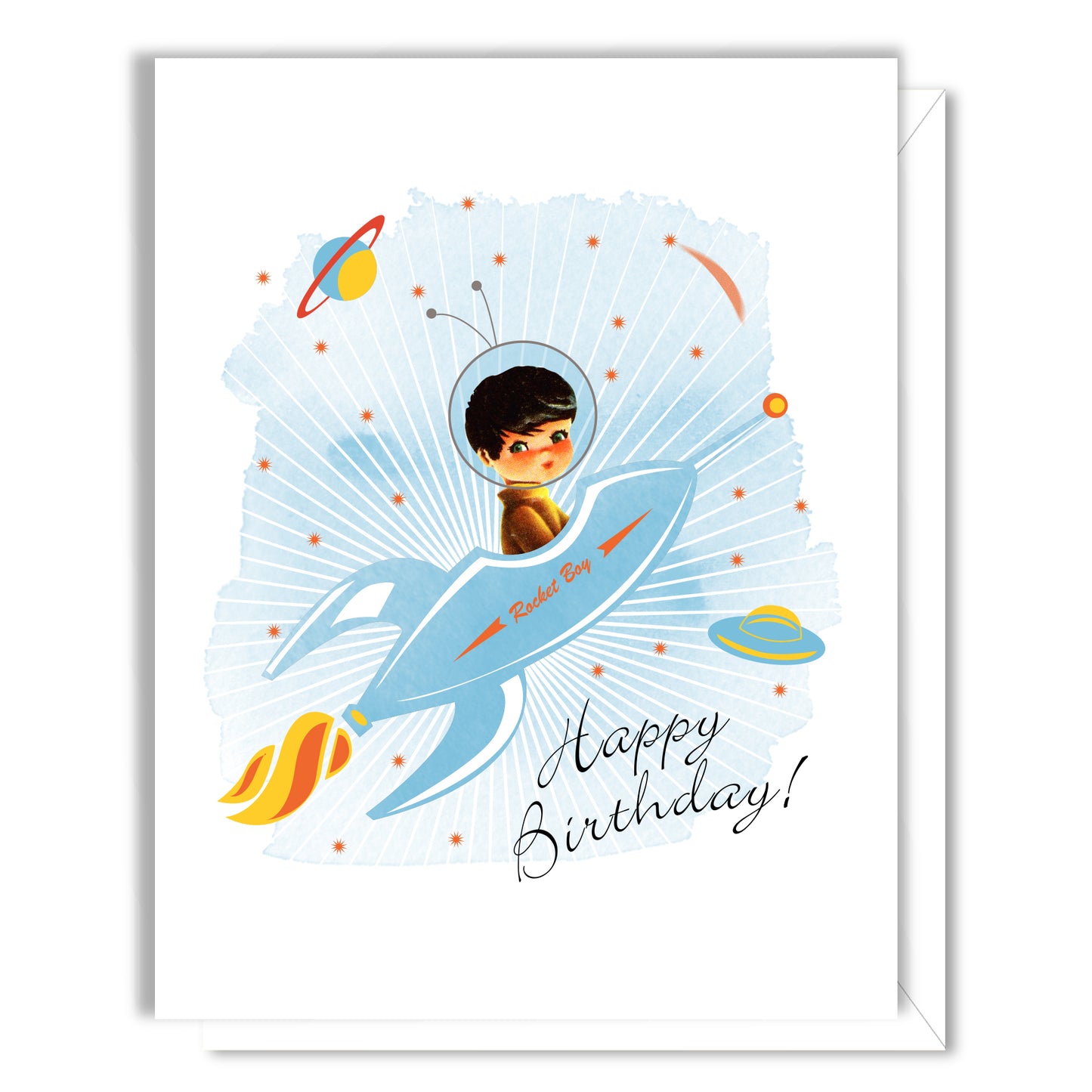 Rocket Boy Birthday Card