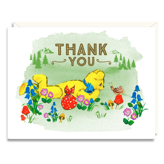 Bear & Snail Thank You Card