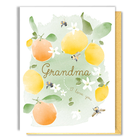 I Love You Grandma Citrus Card