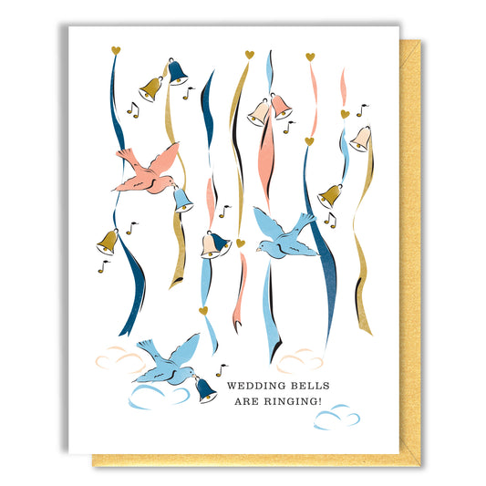 Bells and Doves Wedding Card