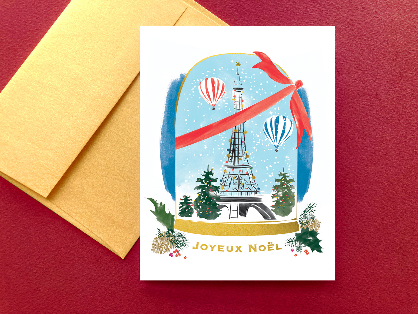 Paris Snow Globe Card