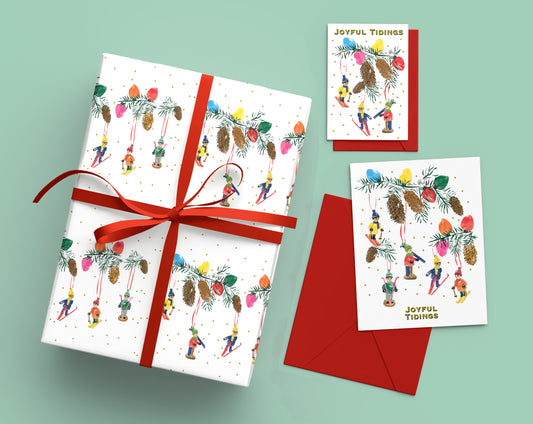 Christmas Skiers Set