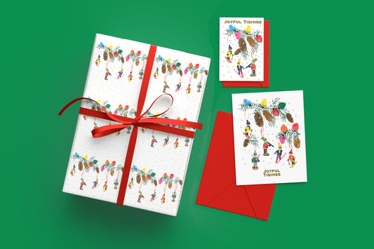 Christmas Skiers Set