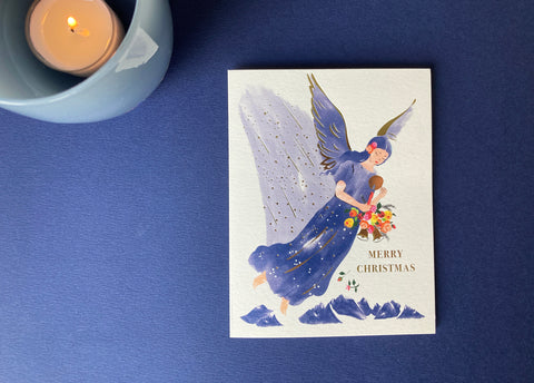 Blue Angel Christmas - Foil Card