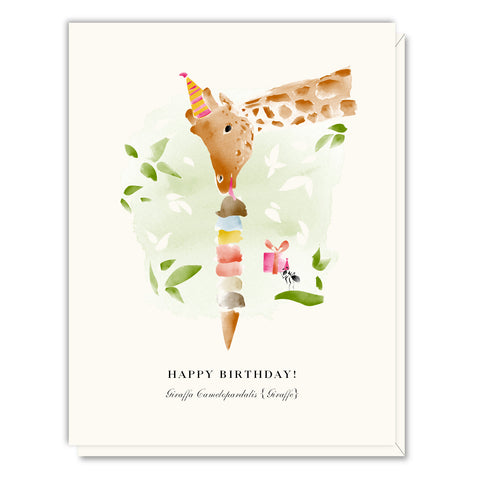 Giraffe Birthday Card