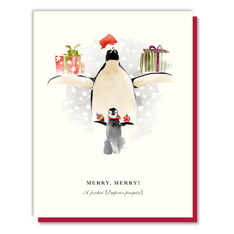 Merry Penguins Christmas Card