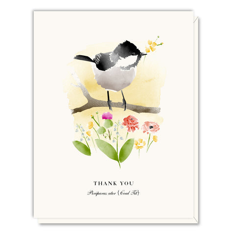 Coal Tit Thank You Card