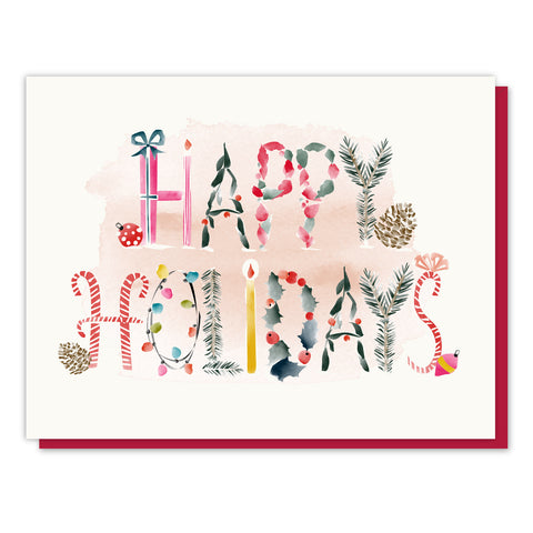 Happy Holidays Decoration Card