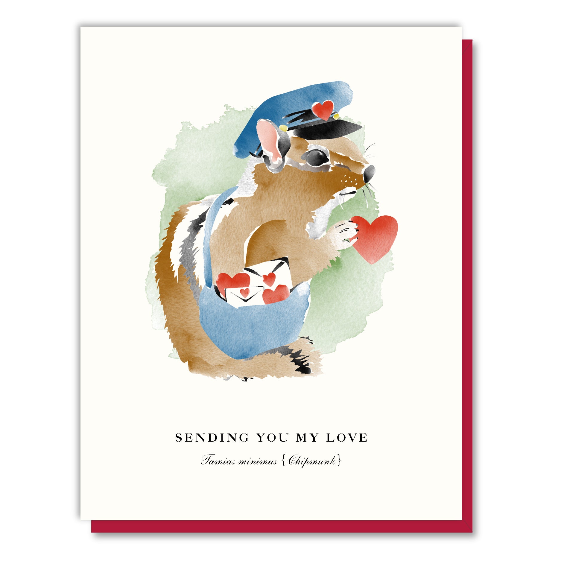 Mailman Card Chipmunk Mailman Love Card – Driscoll Design