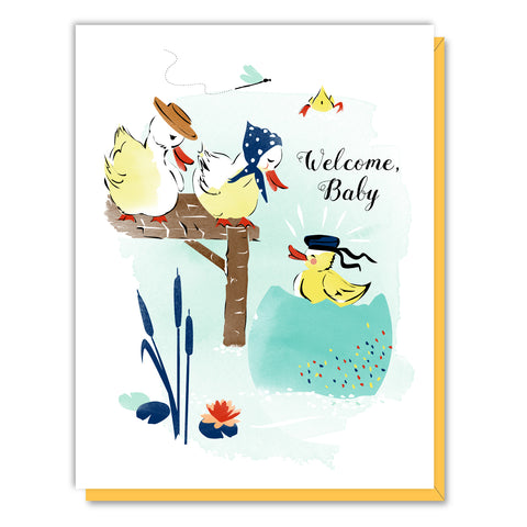 Welcome Baby Duck Card