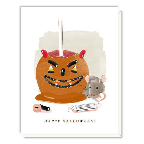 Candy Apple Halloween Card