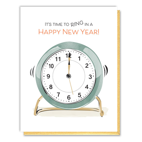 New Year Clock Card