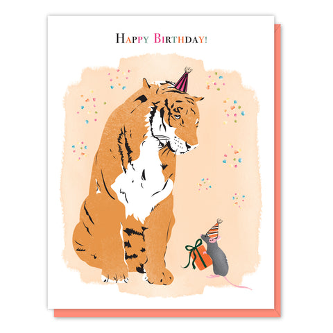 Tiger & Mouse Birthday Card