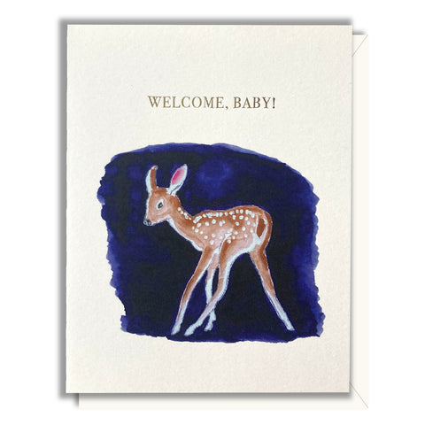 Fawn Baby Card - Foil Card