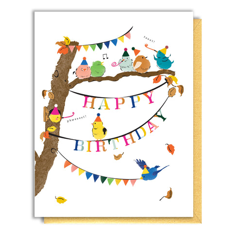 Birthday Party Birds Card